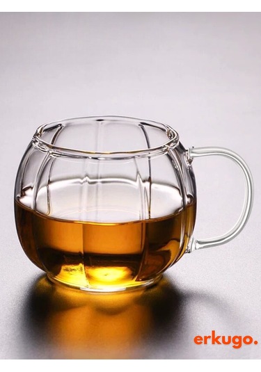 Borosilikat Sunum Bardağı, Kahve Bardağı, Meşrubat Bardağı, Isı Dayanıklı Kulplu Bardak 450 Ml Civelek