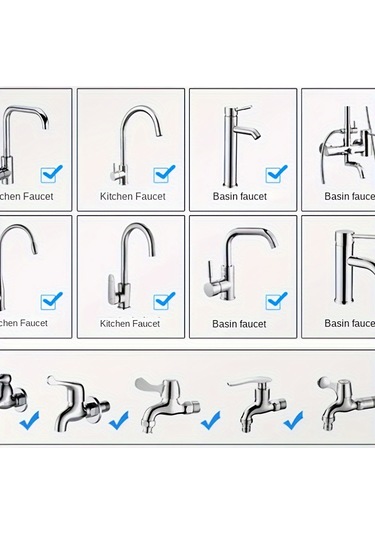 360 Derece Dönüşlü, Üç Farklı Püskürtme Moduna Sahip Su Tasarruflu Musluk, Su Tasarruflu Perlatör, Difüzör Musluk Nozulu Filtre Adaptörü