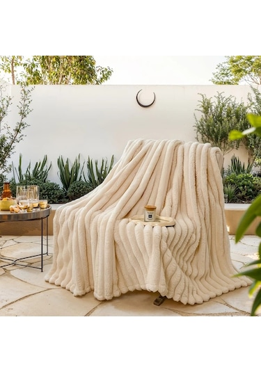 Willowhaven Hediye Battaniye Khaki Plüş Tüm Mevsimler Yumuşak Yıkanabilir 150x200cm