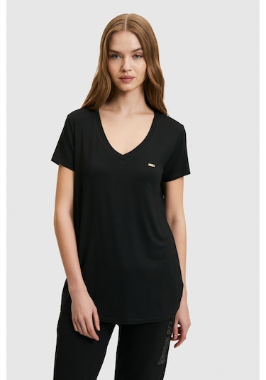 U.S. Polo Assn. U.s. Polo Assn. Kadın Siyah Tişört Basic 50323448-vr046