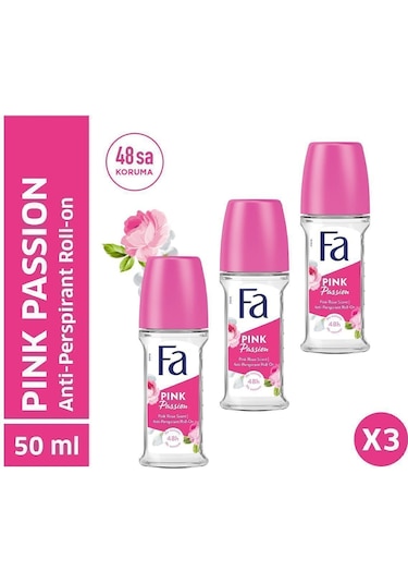 Fa Pink Passion 48H Kadın Roll-On Deodorant 3 x 50 ML