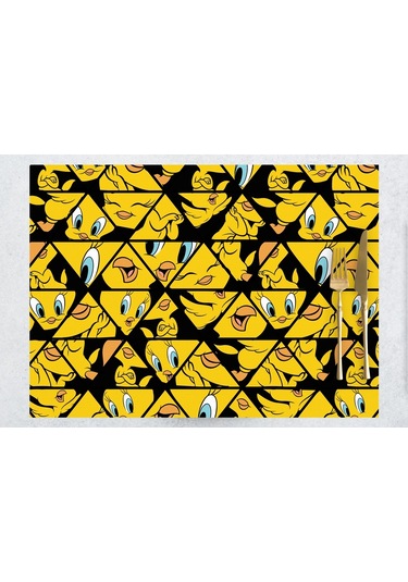 Adawall Home Tweety Face Kumaş Amerikan Servis 4'lü Set 35x50cm Sarı - Siyah
