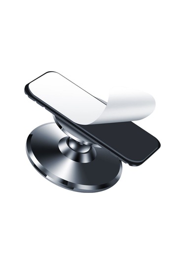 Jmary Mh-73 Magnetik M-safe Uyumlu Düz Zemin Araç Telefon Tutucu Gri