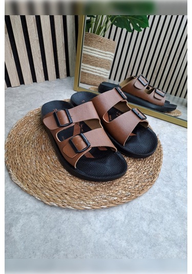 Günlük Erkek Terlik Çift Ayarlanabilir Tokalı 066 001