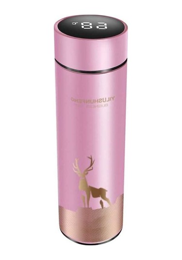 Besthome1 Akıllı Termometreli Paslanmaz Çelik Termos: Led Dokunmatik Ekranlı 500ml Su Şişesi