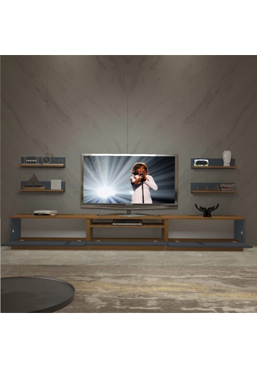 Decoraktiv Trendstyle 270rs Mdf Tv Ünitesi Tv Sehpası Ceviz - Antrasit
