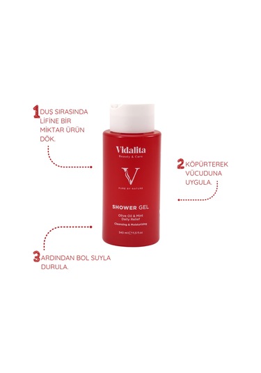 Vidalita Beauty & Care Olive Oil Zeytinyağlı Nemlendirici Ve Besleyici Duş Jeli 340 ML