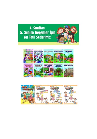 4.sınıftan 5.sınıfa Geçenler İçin Ata Tatilde Seti +10 Lu Hikaye Seti