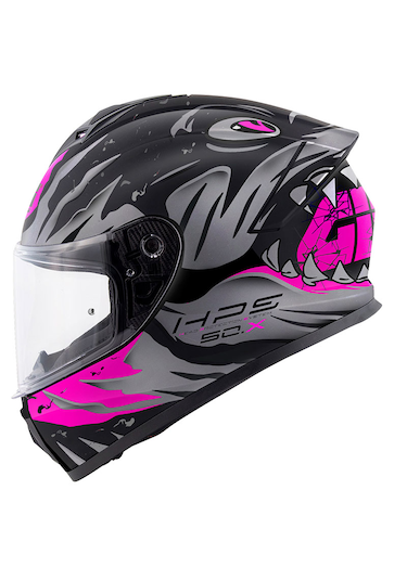 Givi 50.x Sharkbıte Motosiklet Kaskı Mat Siyah-mat Gri-mat Pembe