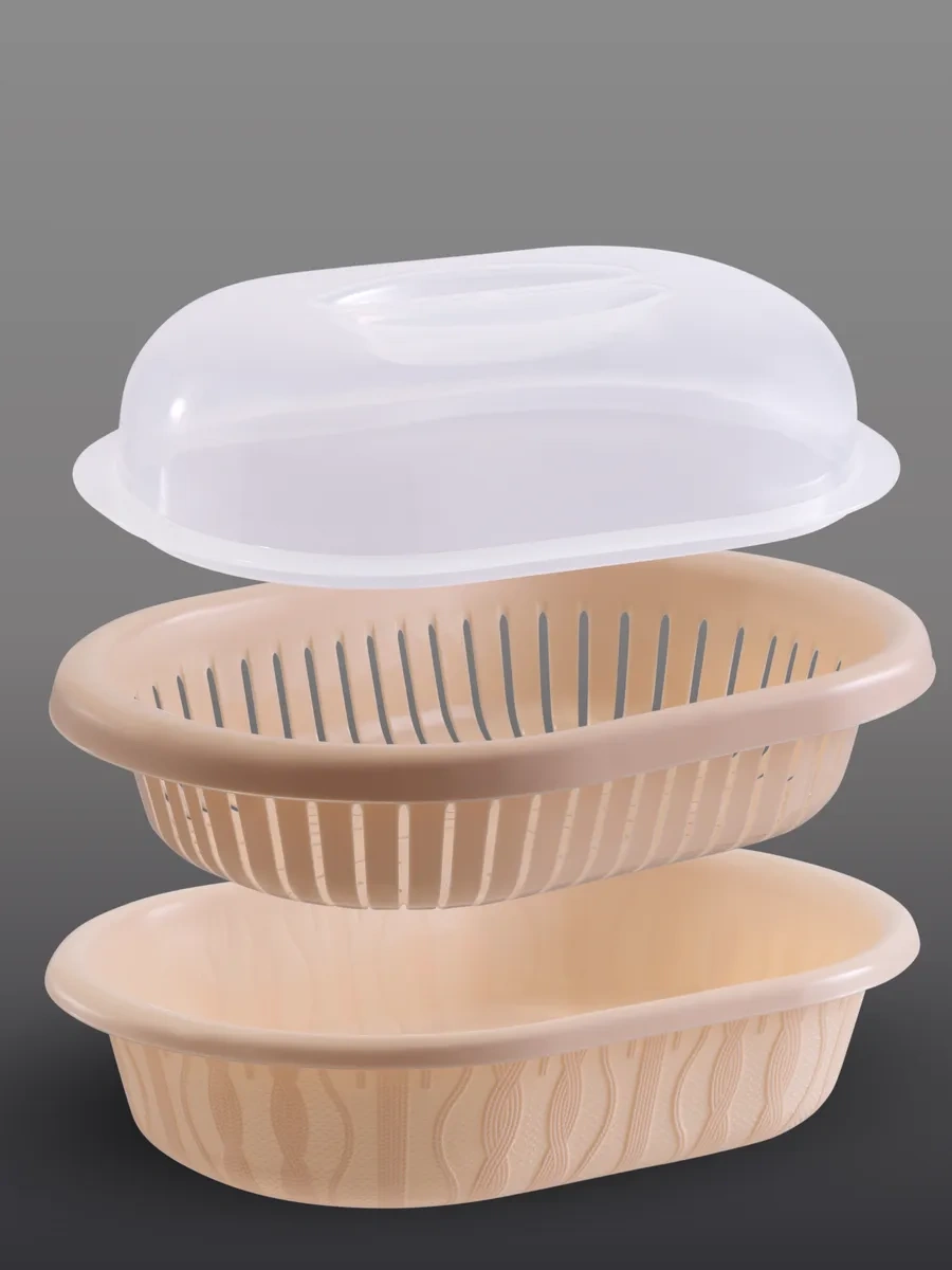 Onest Ekmek Kutusu Kapağı İle 2 Adet 436834614 Bej