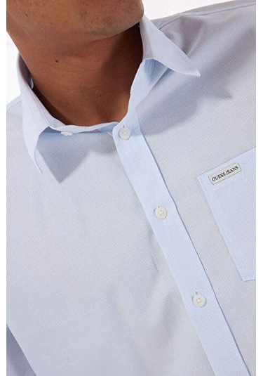 Erkek Regular Fit Tek Cepli Gömlek - Açık Mavi 4112010