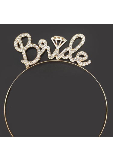 Yeni Takı Chavin Em21sr  Taşlı Elmas Bride Gelinlik Tacı Gold