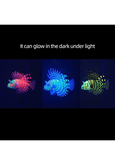 Vkemall Siyah Silikon Akvaryum Dekorasyonu - Nocturnal Yaratık Balık Figürü Bakım Gerektirmeyen