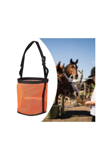 Homyl At Yem Torbası File Nefes Alabilen Turuncu Turuncu