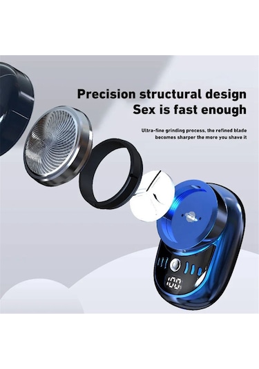 Xiaaokeji Dijital Ekranlı Erkek Seyahat Çıkarılabilir Tıraş Makinesi Sakal Saç Kesme Makinesi, A