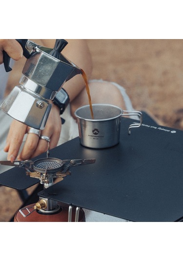 Ranyeek 304 Paslanmaz Çelik Kamp Kupa, Doğrudan Isıtılabilir, İç Ölçü Skalaları, Taşınabilir, 160ml Gümüş