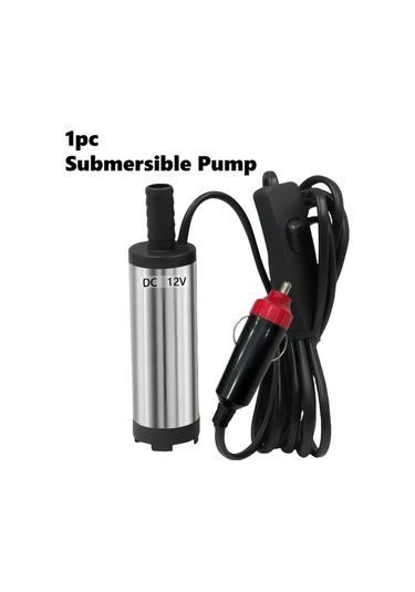 Chuangyinshop 12v 16mm Paslanmaz Çelik Dalgıç Yakıt Transfer Pompası 3m Kablo Ve Nozullu Gümüş