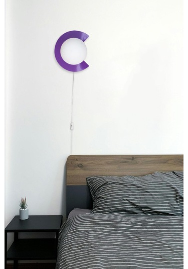 Kesik Aplik Fişli Eflatun Mor