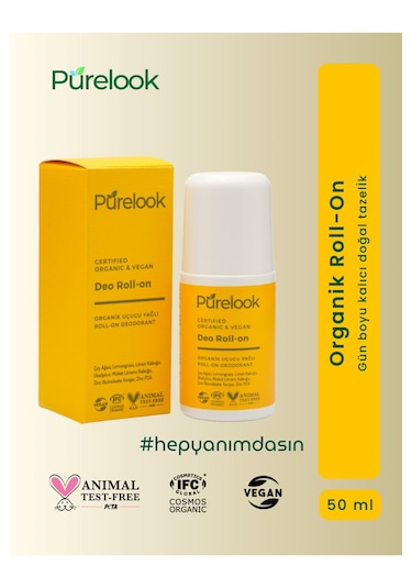 Purelook Vegan Sertifikalı Unisex Roll-On Dedorant 50 ML