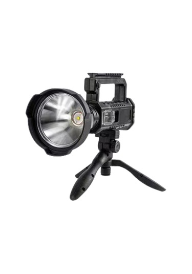 Wezone Dış Mekan Led El Feneri, 20w P50 Işık Kaynağı, Usb Şarjlı, Su Geçirmez, 4 Seviye Parlaklık, Elini Serbest Bırakan Ayaklı Tutucu, Akıllı Pil Göstergesi Çok Renkli