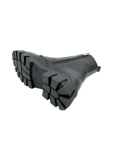 Tank Çocuk Hakiki Deri Bot Siyah Siyah