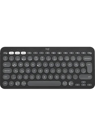 Logıtech K380s Pebble Keys 2 Çoklu Cihaz Özellikli Bluetooth Türkçe Q Klavye Gri 920-011859