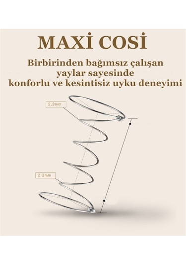 Maxi Cosi Soft Ortopedik Yaylı Yatak Bebek Yatağı 80 x 180 CM