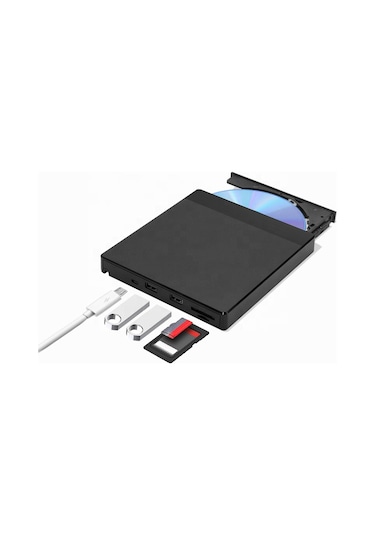 Triline USB 3.0 SD TF Kart Okuyucu USB Hub Harici DVD-RW