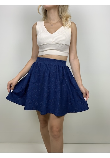 Meissa Fashion Lacivert Mini Etek Lacivert