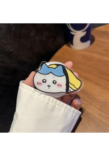 Goldenqian Kore Komik Karikatür Sevimli Chiikawa Magsafe Manyetik Braketi Standı Tutucu Iphone Evrensel Katlama Kavrama Tok Drama Takip Artefakt B B