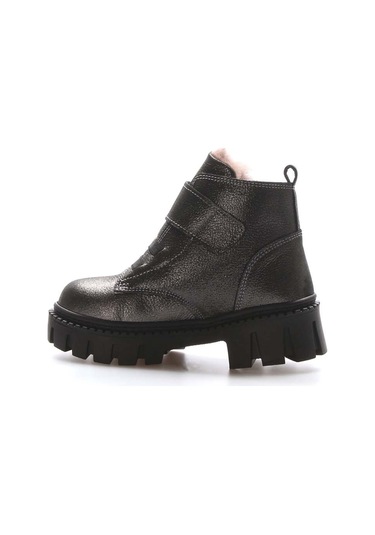 Fast Step Hakiki Deri Kürklü Unisex Çocuk Klasik Bot 157kxa1774 Gümüş