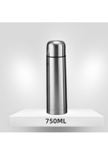 Lixiaqu01 1 Adet750 Ml Paslanmaz Çelik 304 Vakum Şişeler Sıcak Gümüş