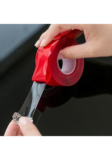 Çift Taraflı Bant Slikonlu 10 MM X 5 Metre Süper Güçlü