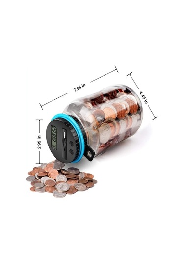 Rogfer Kilitli Dijital Ekran Sayma Kumbarası, Para Birimi: Gbp