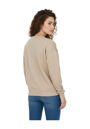 Baglan Kadın Spor Sıfıryaka Sweatshirt Bgl-st05061 Bej