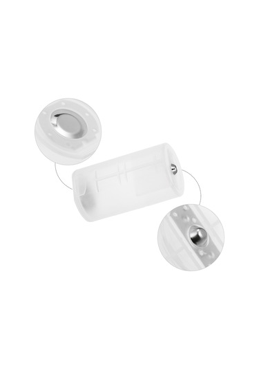 Suofeng 4 Adet Beyaz 2xaa'dan D Tipine Pil Dönüştürücü - Pil Bağlantı Kutusu Pp Malzeme