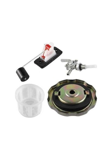 Besthome1 Universal 5-7 Galon Yakıt Tankı Kapak Seti - Metal Kapak, Yakıt Göstergesi Ve Vana İle