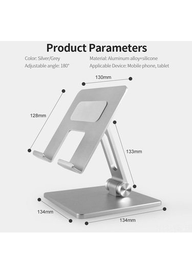 Yunboo Ayarlanabilir Alüminyum Telefon Ve Tablet Standı - Kaymaz Tabanlı, 180 Açı Standlı Standlı