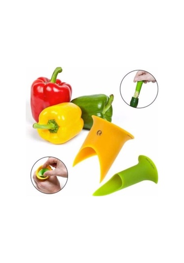 2 Adet/takım Yaratıcı Biber Tart Dilimleme Biber Tohumlu Sökücü Cihazı Mavi