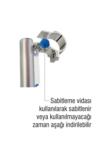 Pakas Katlanabilen Çamaşır Kurutma Askısı Yuvarlak Küpeşte Pks 06 Gümüş