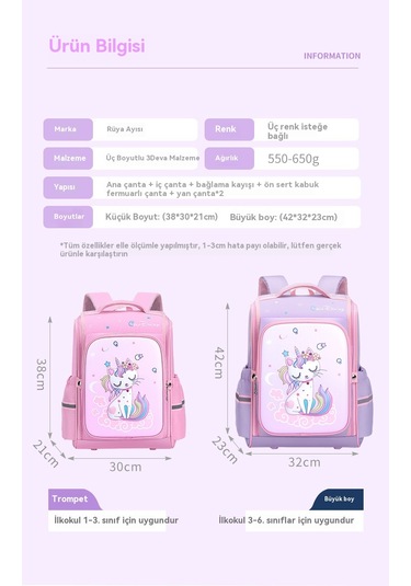 İlkokul Öğrencisi Sırt Çantası 3-6. Sınıflar Mor-gri