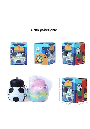 Açık Hava Sporları Küresel Silikon Katlanır Bardak-rugby