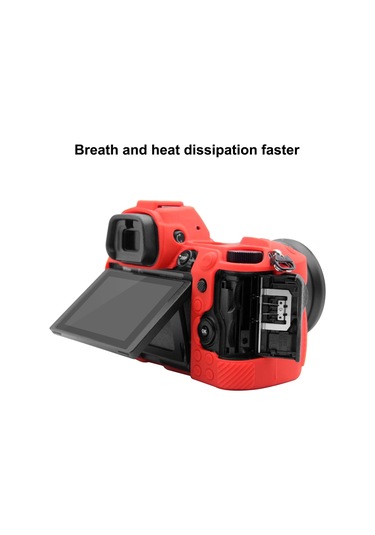 Nikon Z6 Iı İçin Puluz Yumuşak Silikon Koruyucu Kılıf Kırmızı Kırmızı