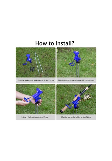 Xiyyadms Kırmızı El Ve Deniz İçin Çelik Çok Yönlü Ayar Özellikli, Kaymazsız Yastıklı, Toprak İçine Girebilir Olta Tutucu Kırmızı