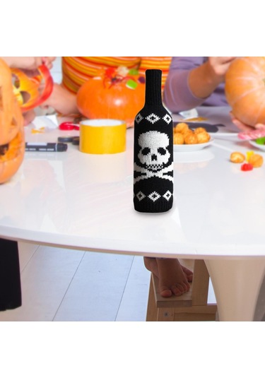 Suntek Örme Şişe Kazak Eğlenceli Eve Taşınma Kafatası Kafatası