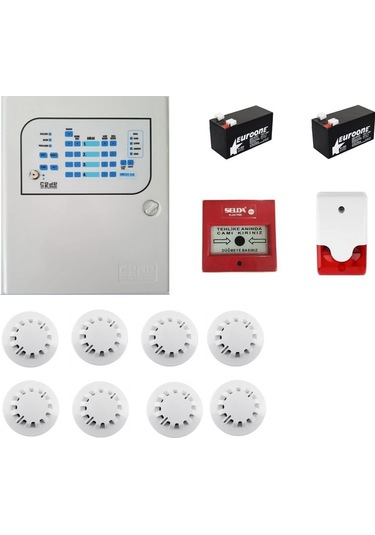 8 Li Yangın Alarm Seti