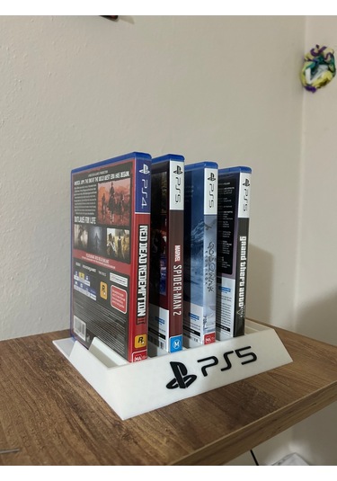 Sony Uyumlu 10 Disklik Cd Standı Ps5 Beyaz