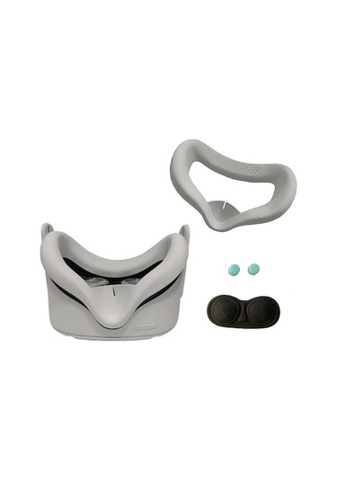 Oculus Quest 2 Vr İçin Çizilmez Toz Geçirmez Koruyucu Kılıf Lens Kapağı Kapağı Kol - Açık Gri Açık Gri