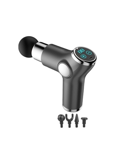 Mini Fascial Gun Küçük Fitness Kas Gevşetici Ev Elektrikli Masaj Kjhgu9 Gri