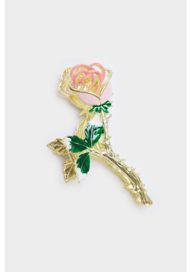 Defacto Kadın Pembe Gül Detaylı Mandal Toka F8267axnskr1 Diğer